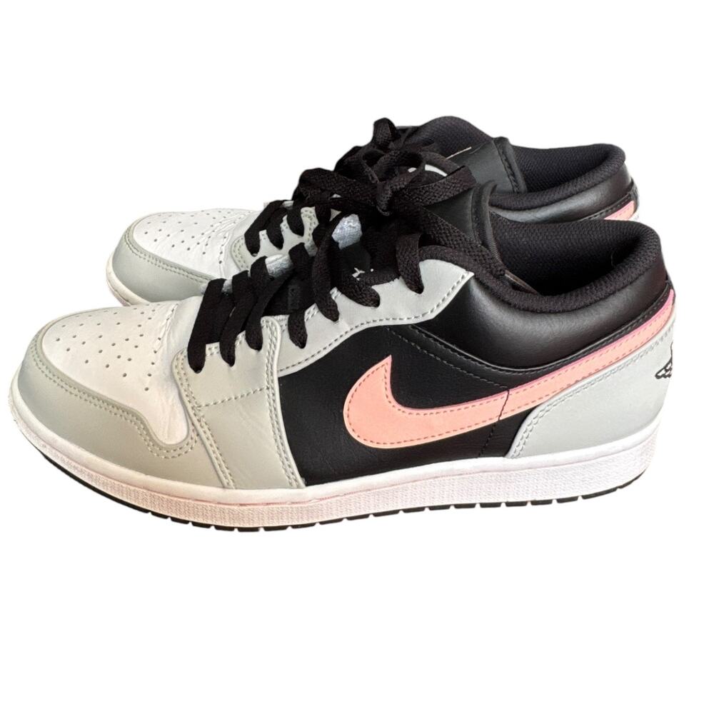 Nike Air Jordan 1 Low Grey Fog Bleached Coral Sneakers Men’s Size 10 553558-062 - Picture 2 of 9